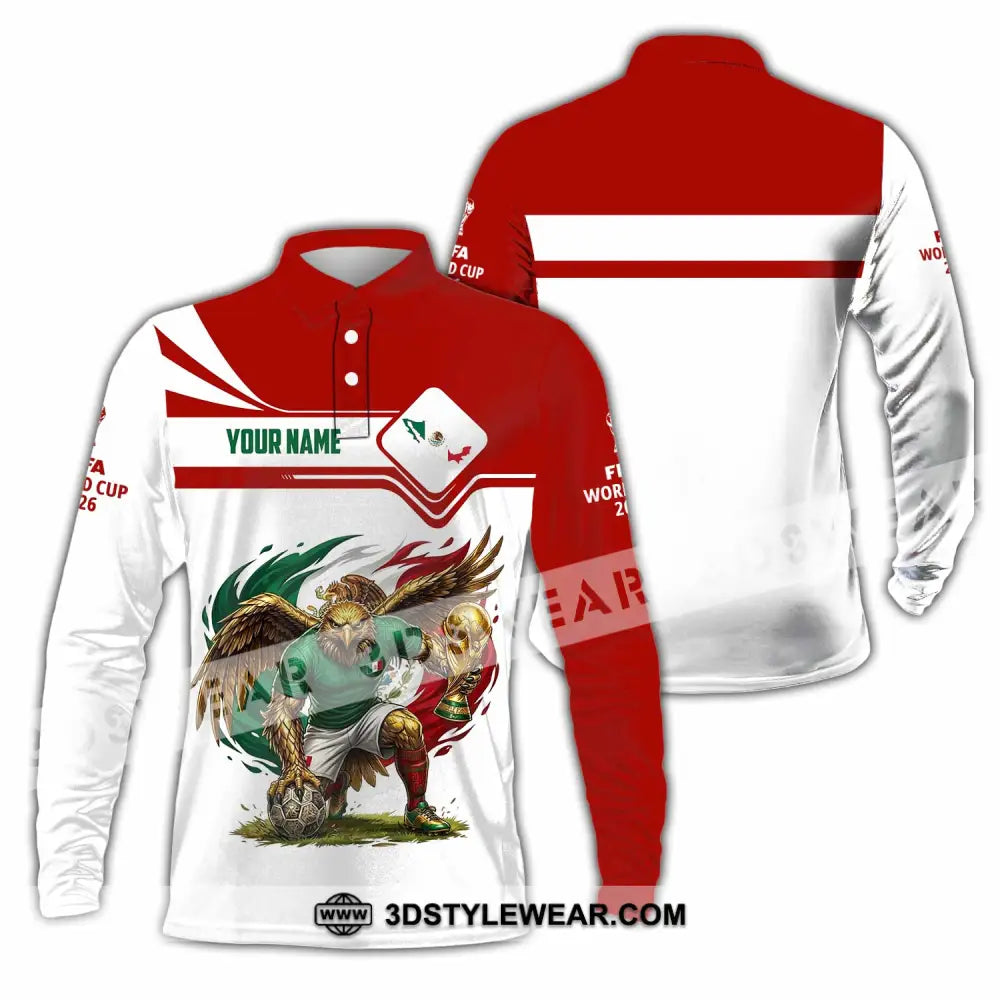 Unisex Shirt - Custom World Cup 2026 3D Shirt - Long Sleeve Polo / S - T-shirt