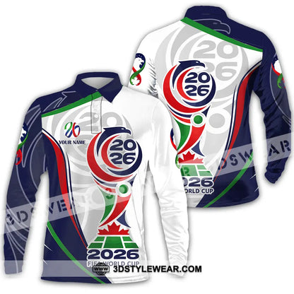 Unisex Shirt - Custom World Cup 2026 3D Shirt Long Sleeve Polo / S T-shirt