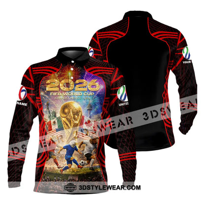 Unisex Shirt - Custom World Cup 2026 3D Shirt Long Sleeve Polo / S T-shirt