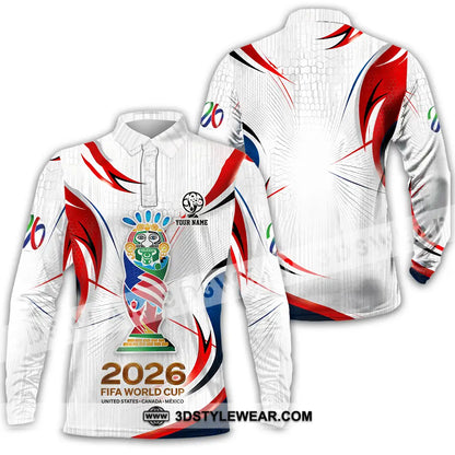 Unisex Shirt - Custom World Cup 2026 3D Shirt Long Sleeve Polo / S T-shirt
