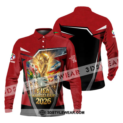 Unisex Shirt - Custom World Cup 2026 3D Shirt Long Sleeve Polo / S T-shirt