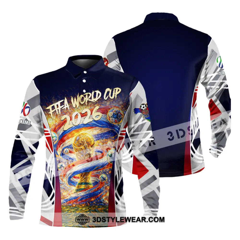 Unisex Shirt - Custom World Cup 2026 3D Shirt Long Sleeve Polo / S T-shirt
