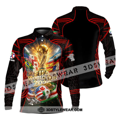 Unisex Shirt - Custom World Cup 2026 3D Shirt Long Sleeve Polo / S T-shirt