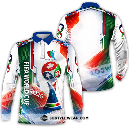 Unisex Shirt - Custom World Cup 2026 3D Shirt Long Sleeve Polo / S T-shirt