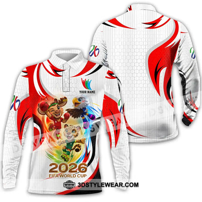 Unisex Shirt - Custom World Cup 2026 3D Shirt Long Sleeve Polo / S T-shirt