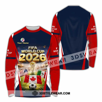Unisex Shirt - Custom World Cup 2026 3D Shirt Long Sleeve Shirt / S T-shirt