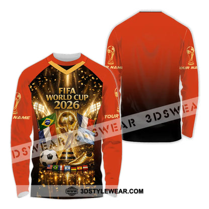 Unisex Shirt - Custom World Cup 2026 3D Shirt Long Sleeve Shirt / S T-shirt