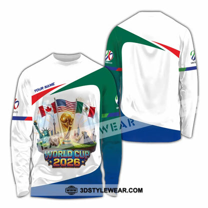 Unisex Shirt - Custom World Cup 2026 3D Shirt Long Sleeve Shirt / S T-shirt