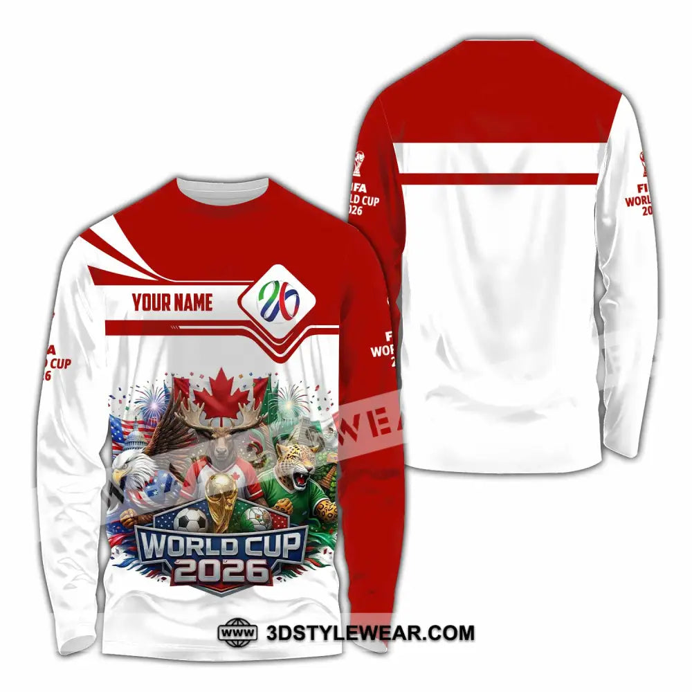 Unisex Shirt - Custom World Cup 2026 3D Shirt - Long Sleeve Shirt / S - T-shirt
