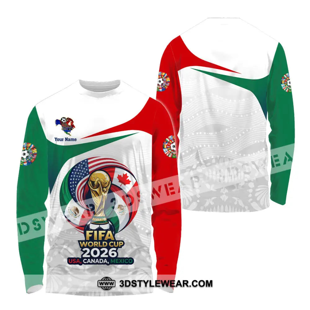 Unisex Shirt - Custom World Cup 2026 3D Shirt - Long Sleeve Shirt / S - T-shirt