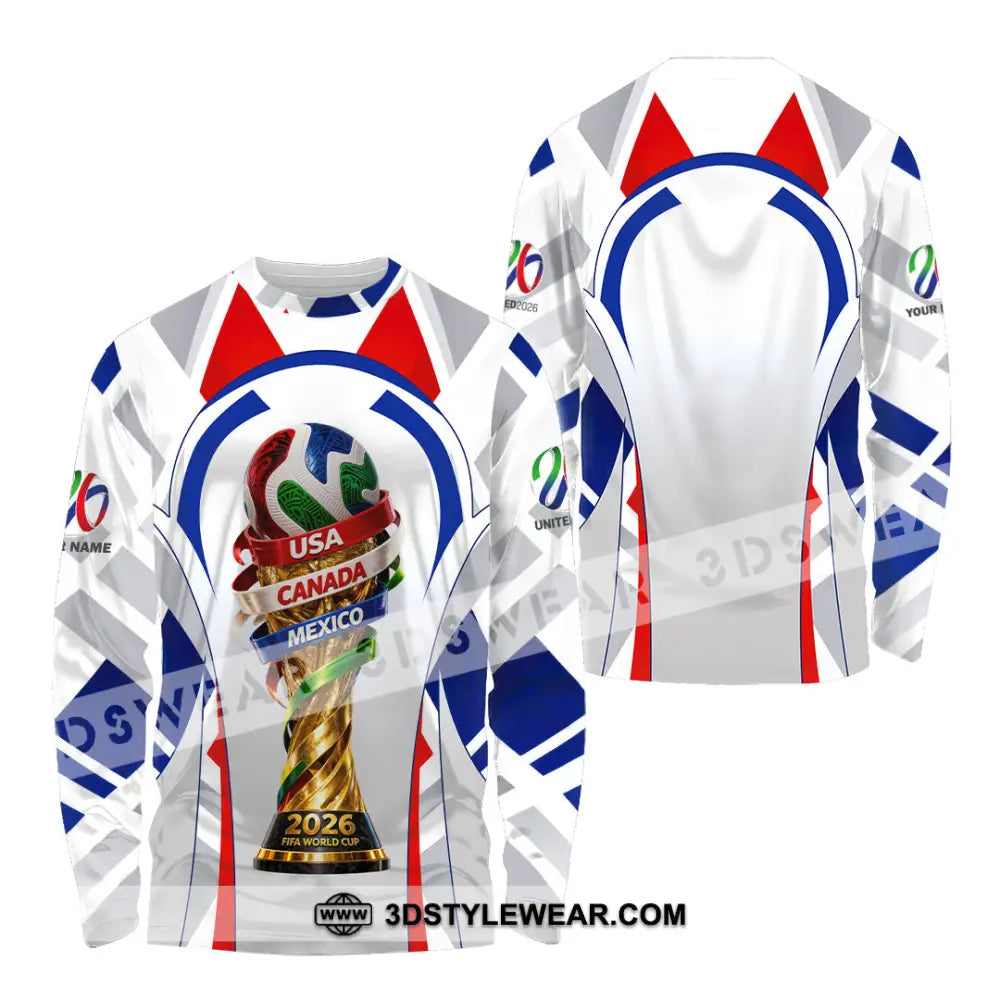 Unisex Shirt - Custom World Cup 2026 3D Shirt Long Sleeve Shirt / S T-shirt