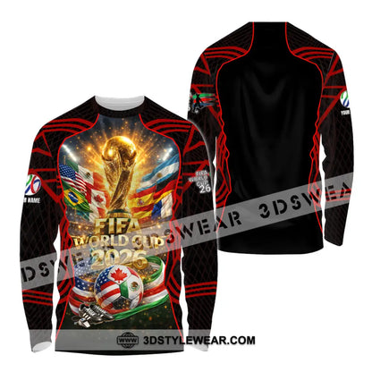 Unisex Shirt - Custom World Cup 2026 3D Shirt Long Sleeve Shirt / S T-shirt