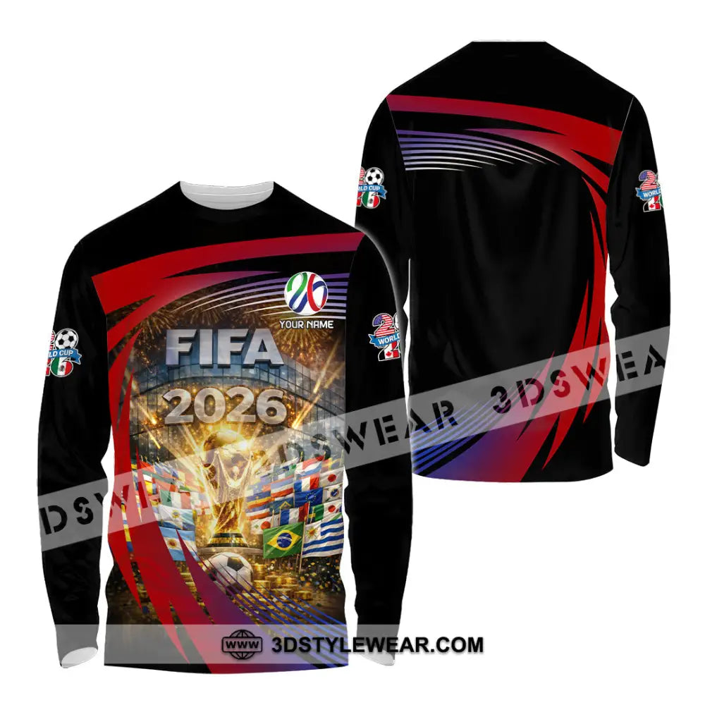 Unisex Shirt - Custom World Cup 2026 3D Shirt Long Sleeve Shirt / S T-shirt
