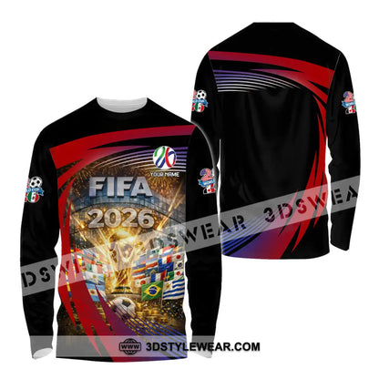 Unisex Shirt - Custom World Cup 2026 3D Shirt Long Sleeve Shirt / S T-shirt