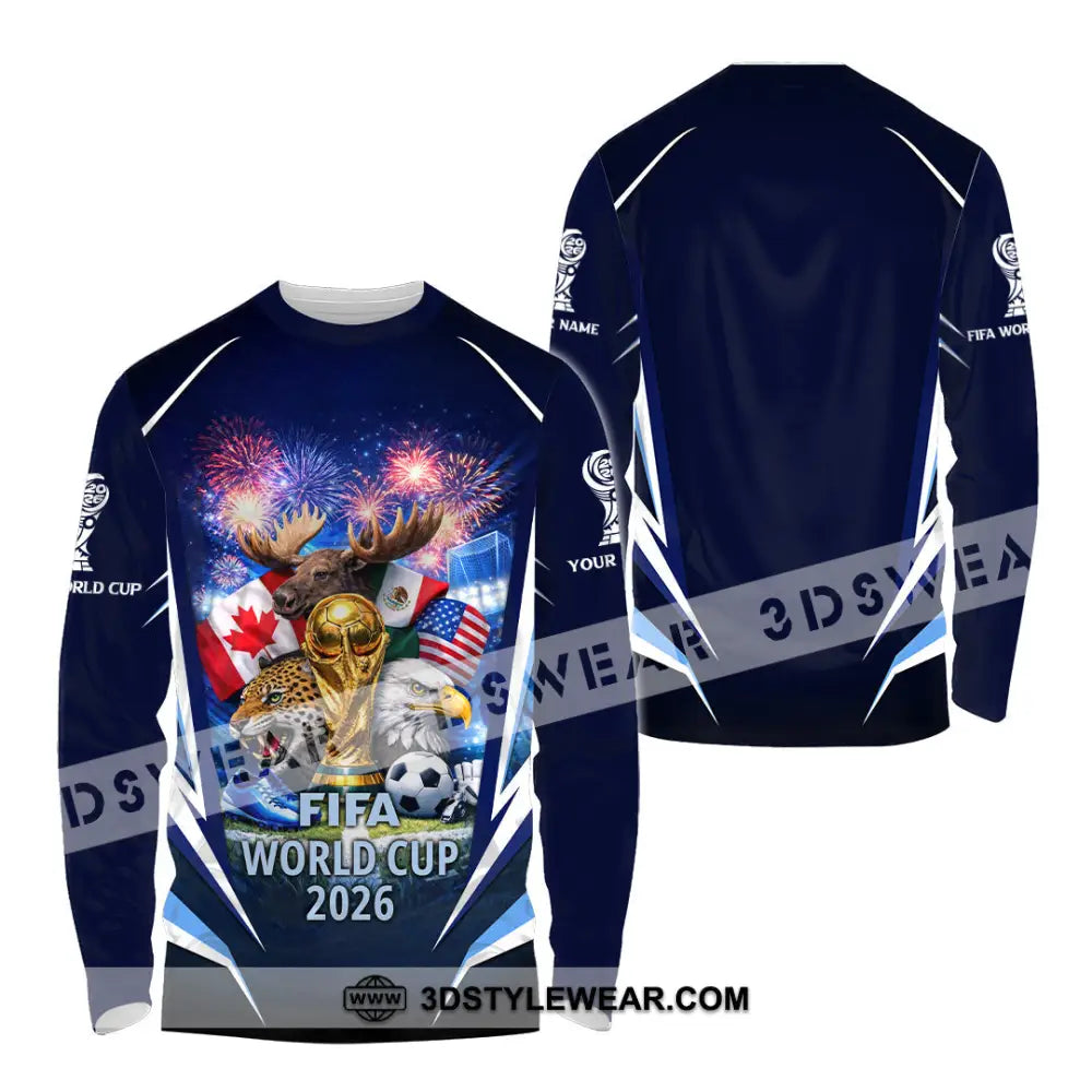 Unisex Shirt - Custom World Cup 2026 3D Shirt Long Sleeve Shirt / S T-shirt