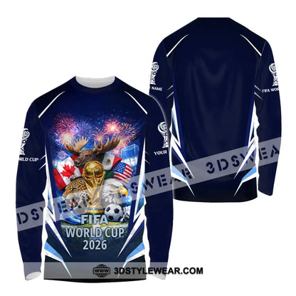 Unisex Shirt - Custom World Cup 2026 3D Shirt Long Sleeve Shirt / S T-shirt