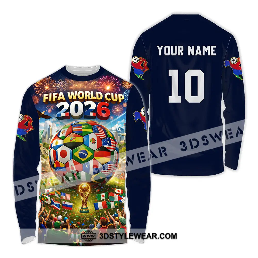Unisex Shirt - Custom World Cup 2026 3D Shirt Long Sleeve Shirt / S T-shirt