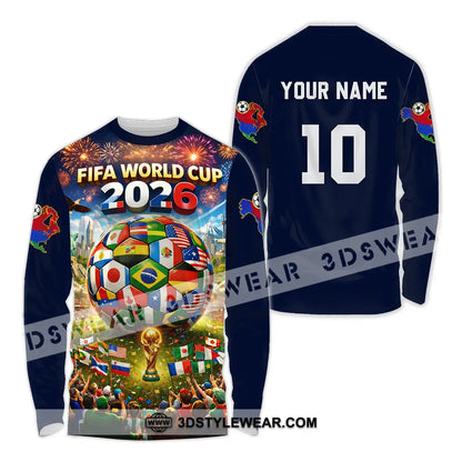 Unisex Shirt - Custom World Cup 2026 3D Shirt Long Sleeve Shirt / S T-shirt