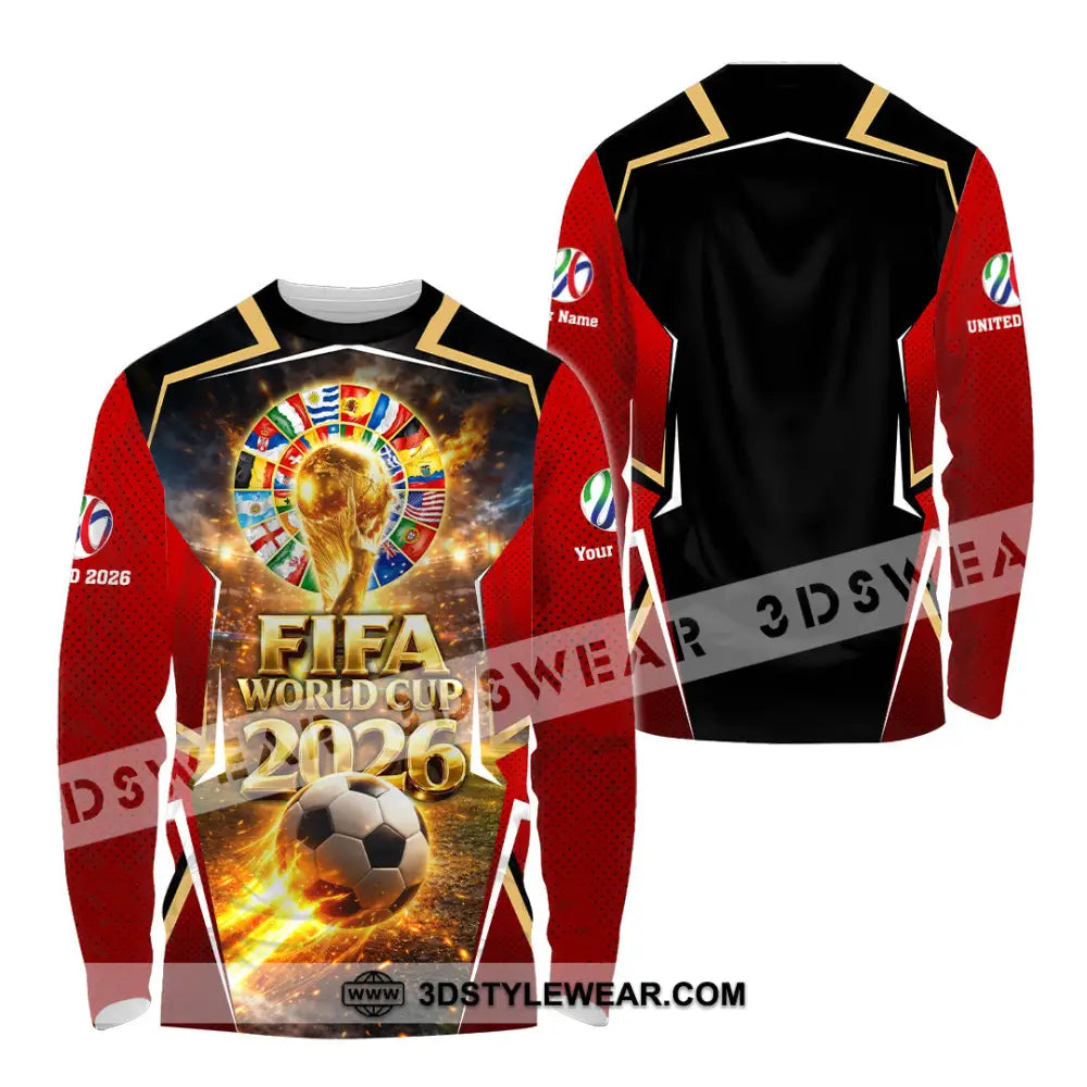 Unisex Shirt - Custom World Cup 2026 3D Shirt - Long Sleeve Shirt / S - T-shirt