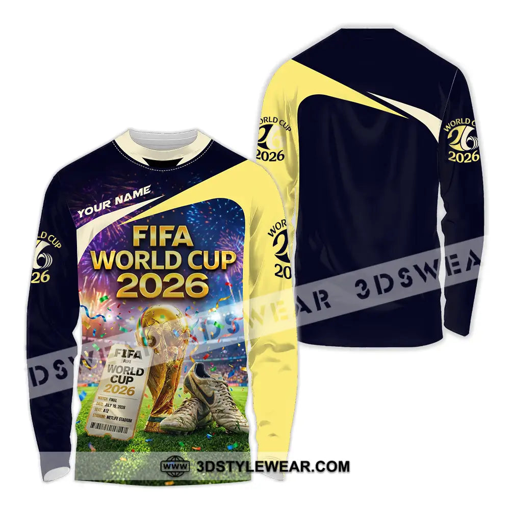 Unisex Shirt - Custom World Cup 2026 3D Shirt Long Sleeve Shirt / S T-shirt