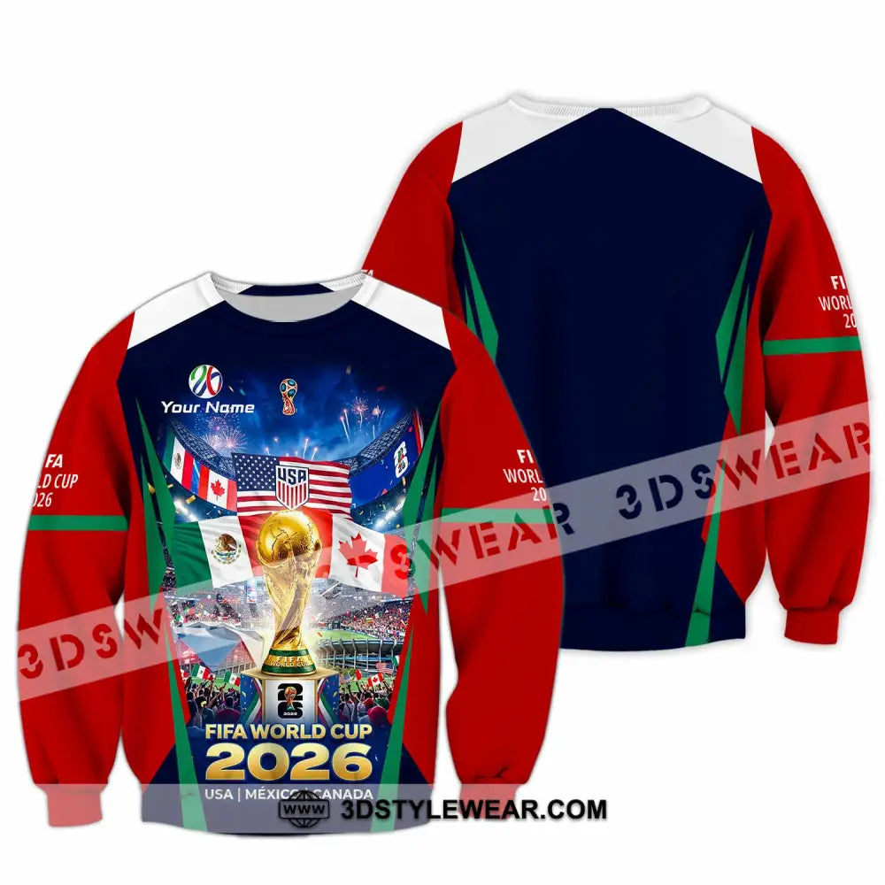 Unisex Shirt - Custom World Cup 2026 3D Shirt Long Sleeve / S T-shirt