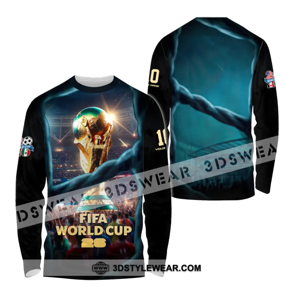 Unisex Shirt - Custom World Cup 2026 3D Shirt Long Sleeve Shirt / S T-shirt