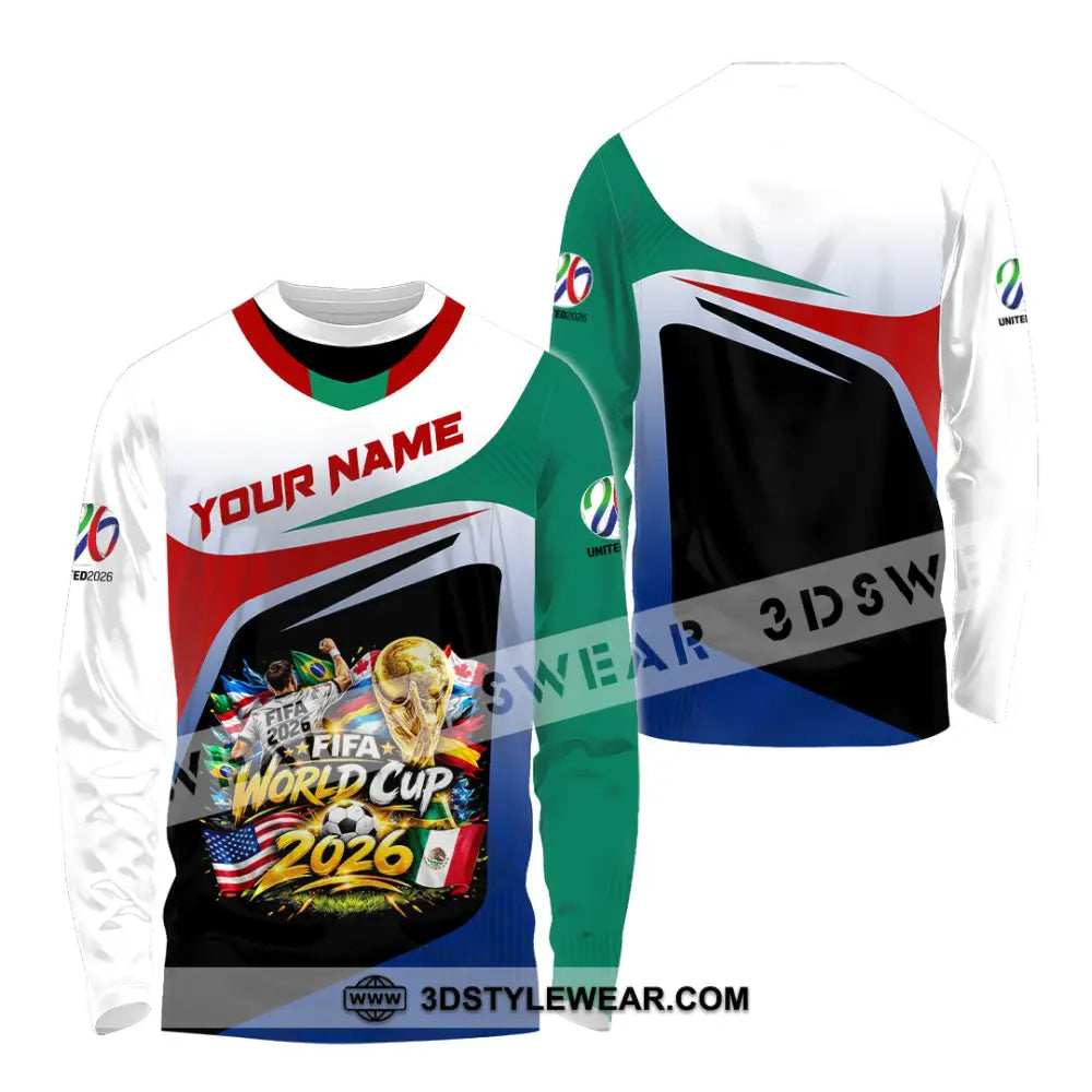 Unisex Shirt - Custom World Cup 2026 3D Shirt - Long Sleeve Shirt / S - T-shirt
