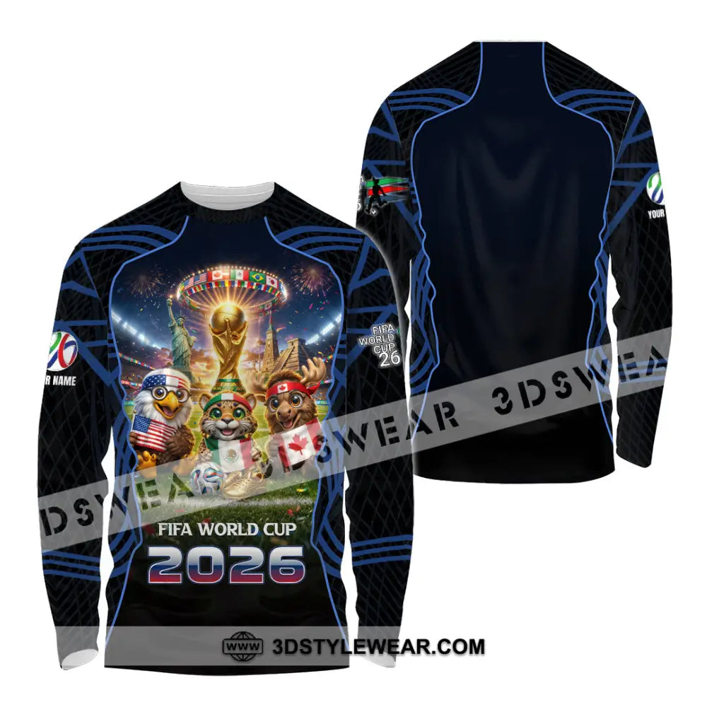 Unisex Shirt - Custom World Cup 2026 3D Shirt Long Sleeve Shirt / S T-shirt