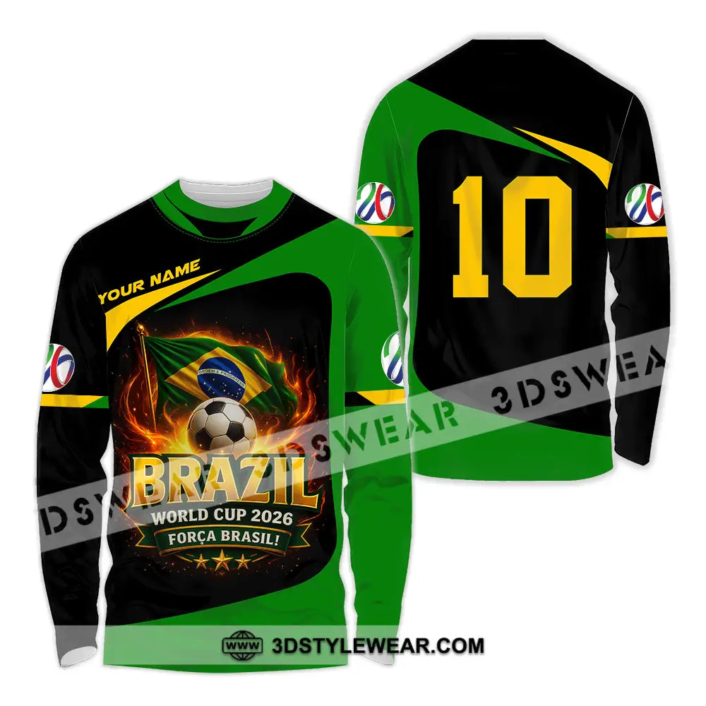 Unisex Shirt - Custom World Cup 2026 3D Shirt Long Sleeve Shirt / S T-shirt