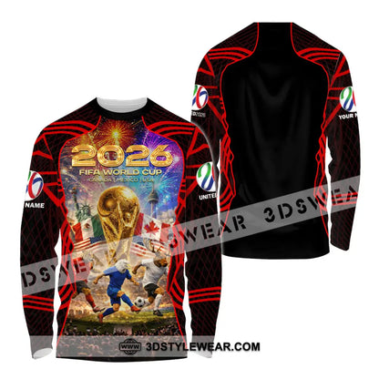 Unisex Shirt - Custom World Cup 2026 3D Shirt Long Sleeve Shirt / S T-shirt
