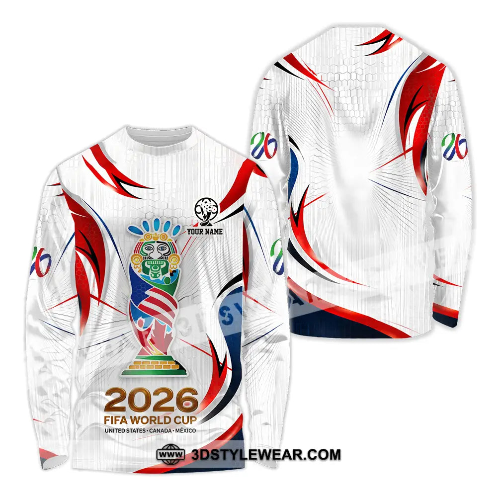 Unisex Shirt - Custom World Cup 2026 3D Shirt Long Sleeve Shirt / S T-shirt