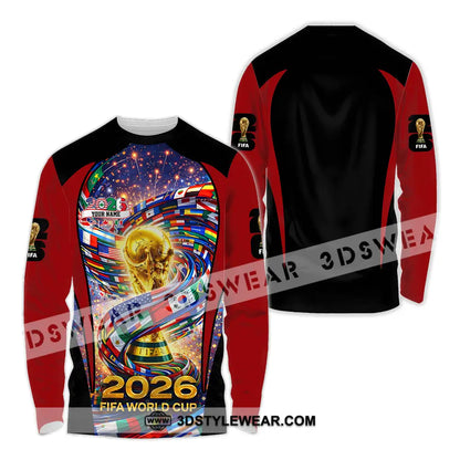 Unisex Shirt - Custom World Cup 2026 3D Shirt Long Sleeve Shirt / S T-shirt