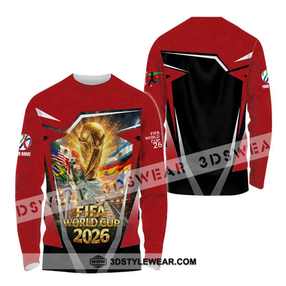 Unisex Shirt - Custom World Cup 2026 3D Shirt Long Sleeve Shirt / S T-shirt
