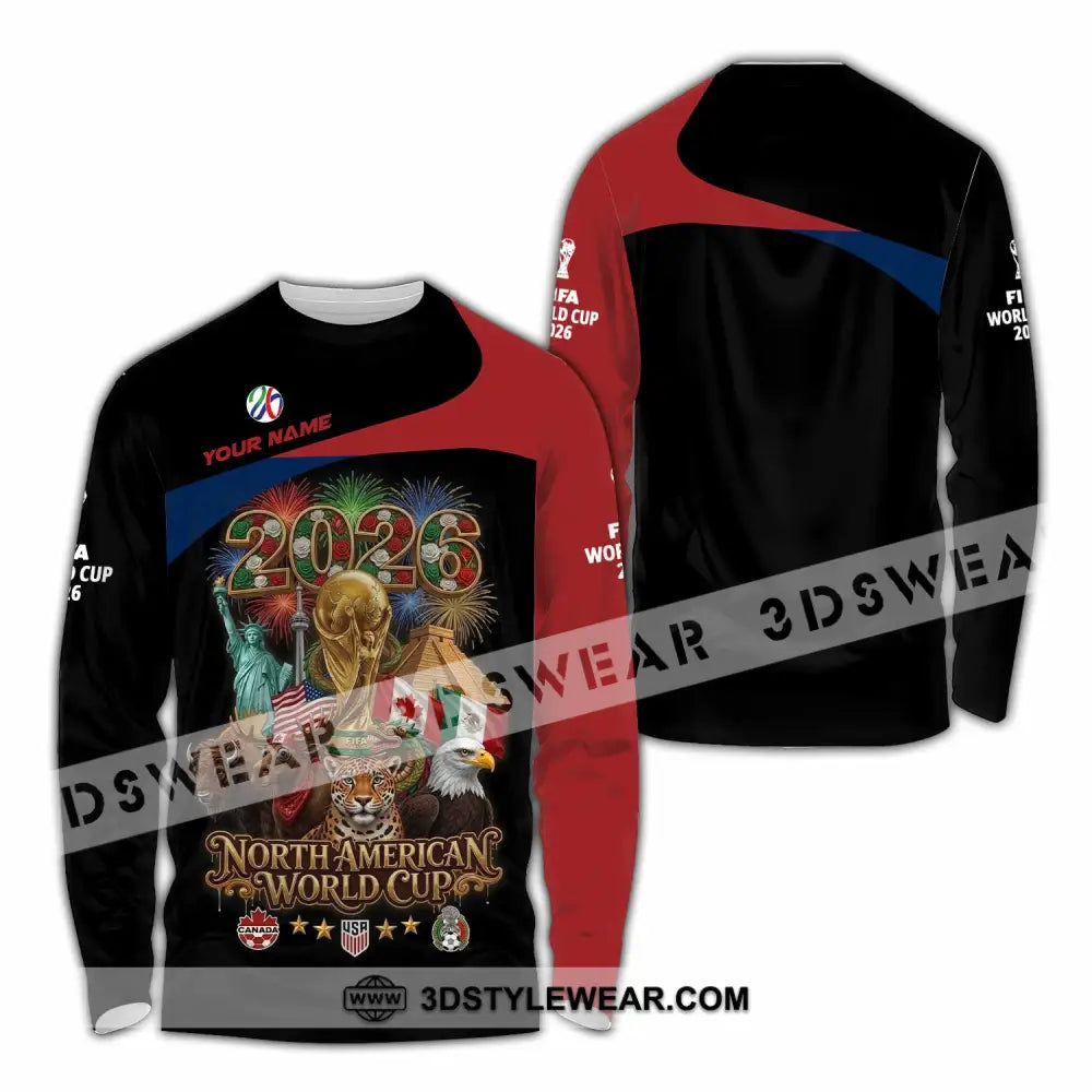 Unisex Shirt - Custom World Cup 2026 3D Shirt - Long Sleeve Shirt / S - T-shirt