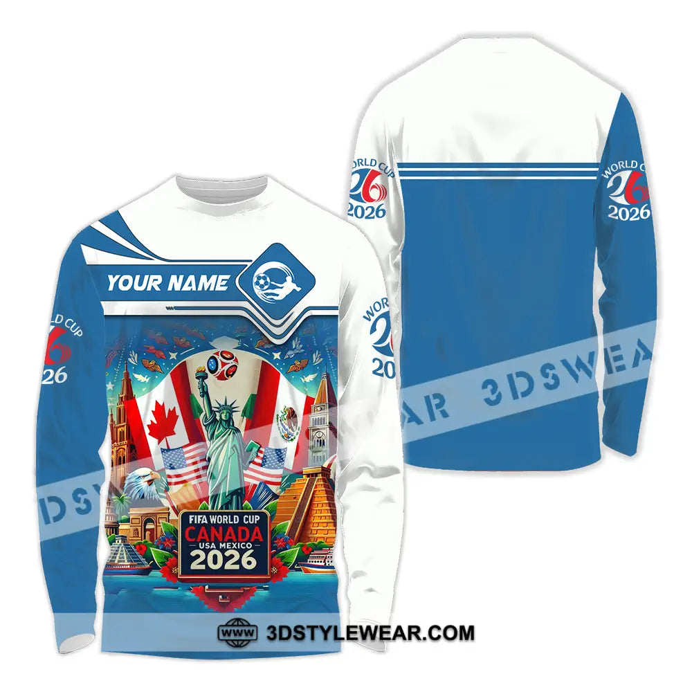 Unisex Shirt - Custom World Cup 2026 3D Shirt Long Sleeve Shirt / S T-shirt