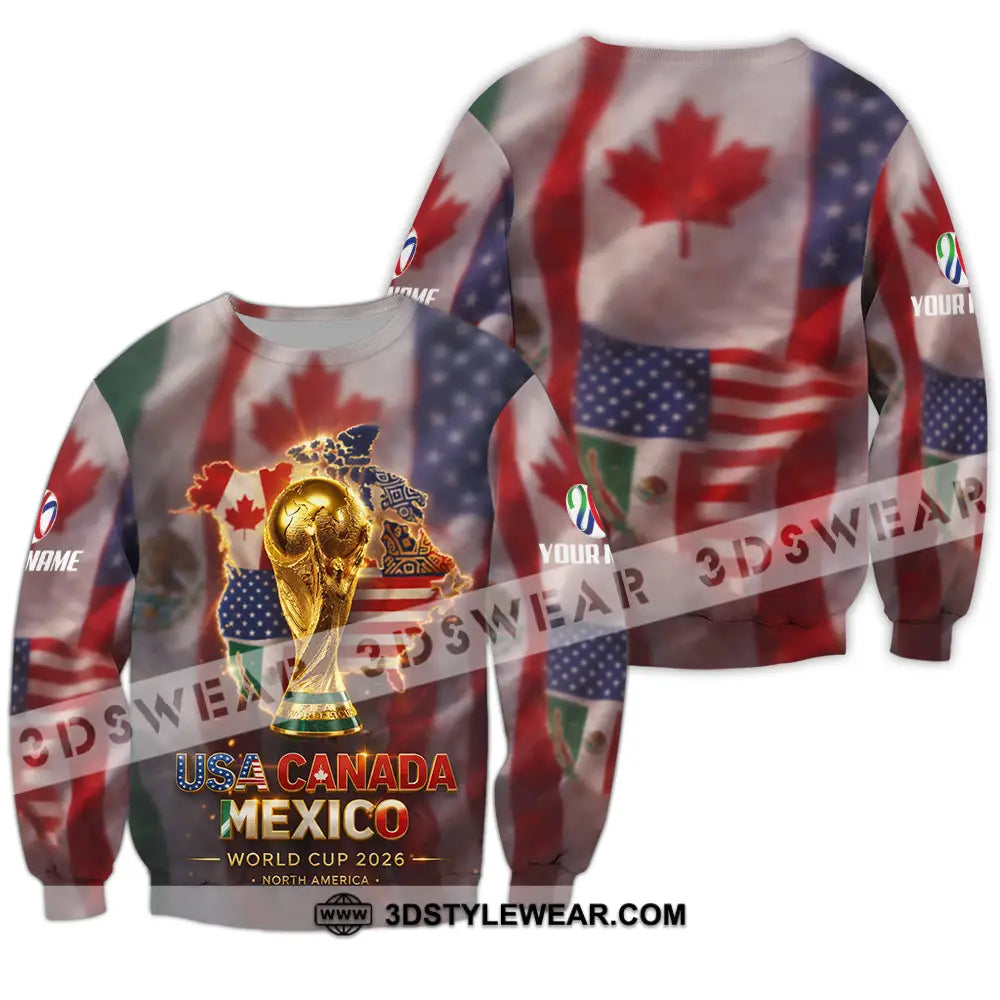 Unisex Shirt - Custom World Cup 2026 3D Shirt Long Sleeve / S T-shirt