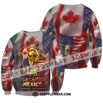 Unisex Shirt - Custom World Cup 2026 3D Shirt Long Sleeve / S T-shirt