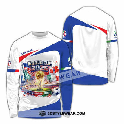 Unisex Shirt - Custom World Cup 2026 3D Shirt Long Sleeve Shirt / S T-shirt