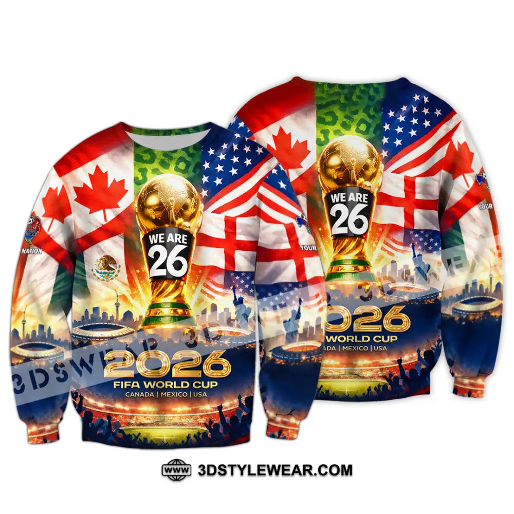 Unisex Shirt - Custom World Cup 2026 3D Shirt Long Sleeve / S T-shirt
