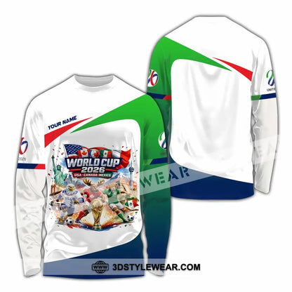 Unisex Shirt - Custom World Cup 2026 3D Shirt Long Sleeve Shirt / S T-shirt