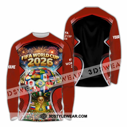 Unisex Shirt - Custom World Cup 2026 3D Shirt Long Sleeve Shirt / S T-shirt
