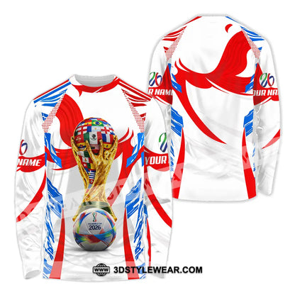 Unisex Shirt - Custom World Cup 2026 3D Shirt Long Sleeve Shirt / S T-shirt