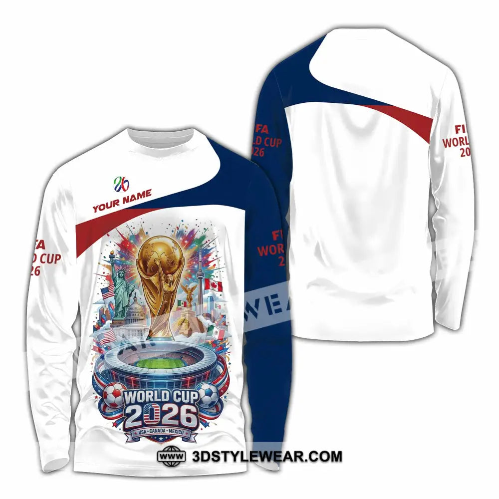 Unisex Shirt - Custom World Cup 2026 3D Shirt - Long Sleeve Shirt / S - T-shirt