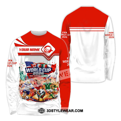 Unisex Shirt - Custom World Cup 2026 3D Shirt Long Sleeve Shirt / S T-shirt