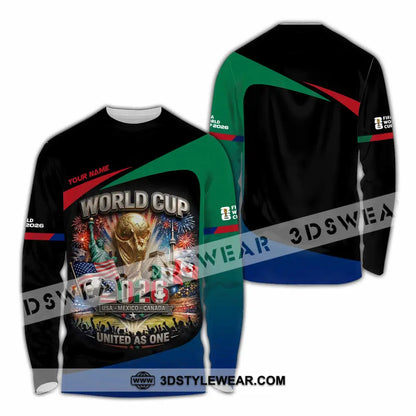 Unisex Shirt - Custom World Cup 2026 3D Shirt Long Sleeve Shirt / S T-shirt