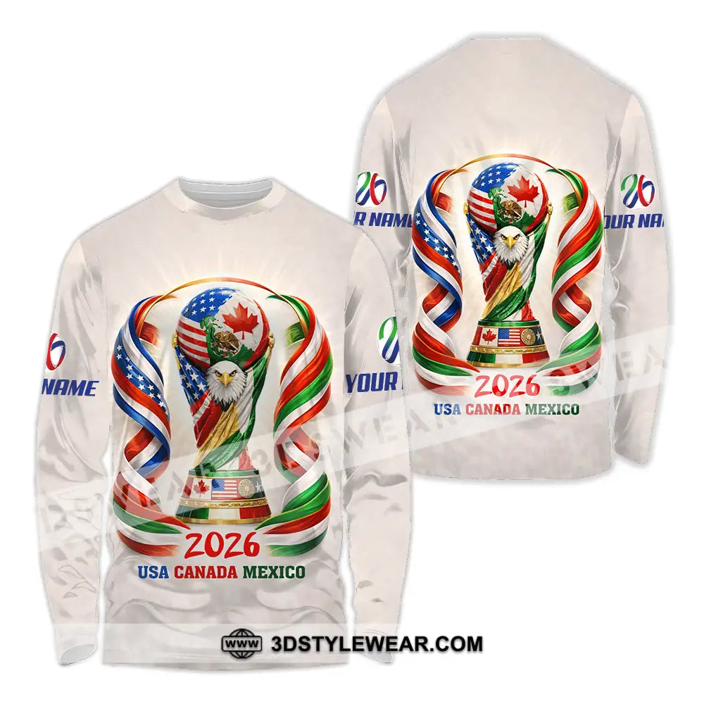 Unisex Shirt - Custom World Cup 2026 3D Shirt Long Sleeve Shirt / S T-shirt
