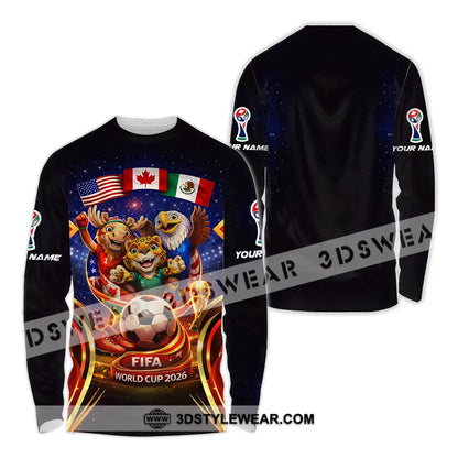 Unisex Shirt - Custom World Cup 2026 3D Shirt Long Sleeve Shirt / S T-shirt
