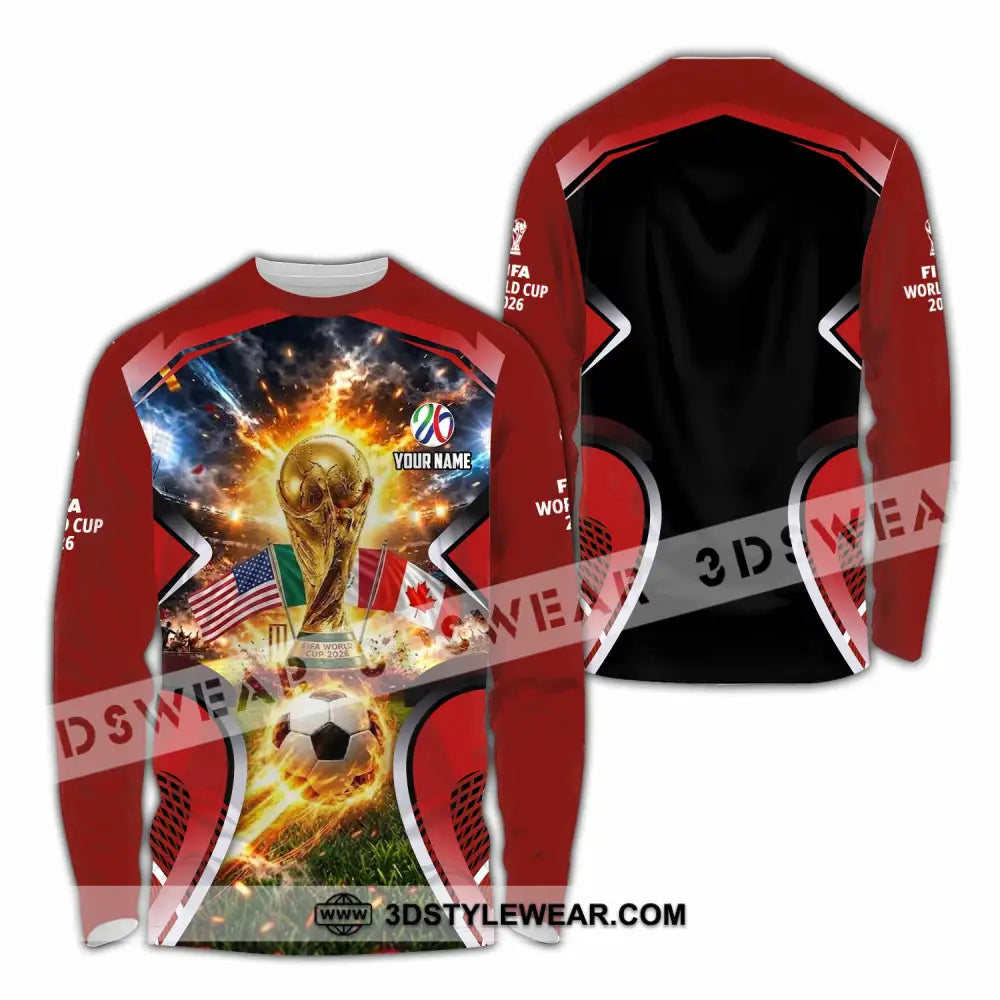 Unisex Shirt - Custom World Cup 2026 3D Shirt - Long Sleeve Shirt / S - T-shirt