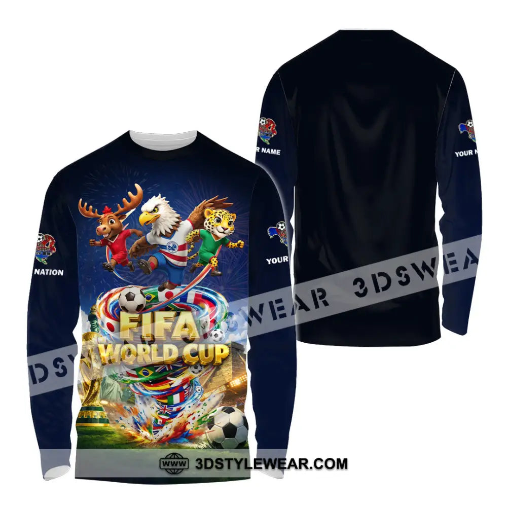 Unisex Shirt - Custom World Cup 2026 3D Shirt Long Sleeve Shirt / S T-shirt