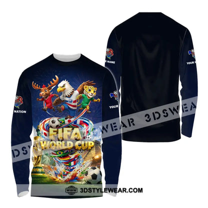 Unisex Shirt - Custom World Cup 2026 3D Shirt Long Sleeve Shirt / S T-shirt